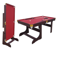 Tylt Excalibur 5ft Folding Pool Table Mahogany